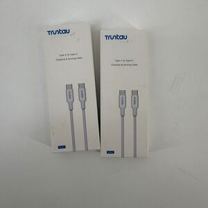 2 pack Trunau USB C to USB C Cable 6ft White Fast‎ Charging Data Sync White